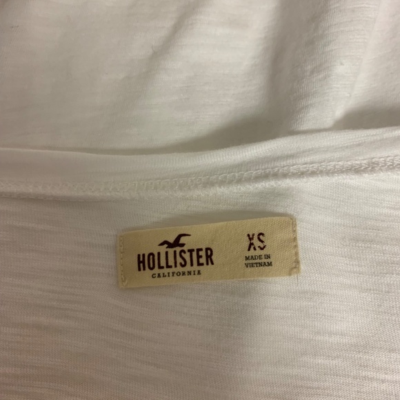 Hollister top womens xsmall white embroidered bell sleeves boho hippie - Picture 4 of 9